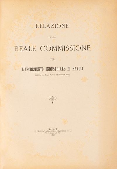 Relazione della Reale Commissione per L’incremento Industriale di Napoli.