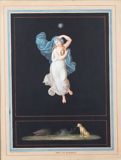 Raffaello Sanzio, Ora IV di Notte, tecnica mista su carta