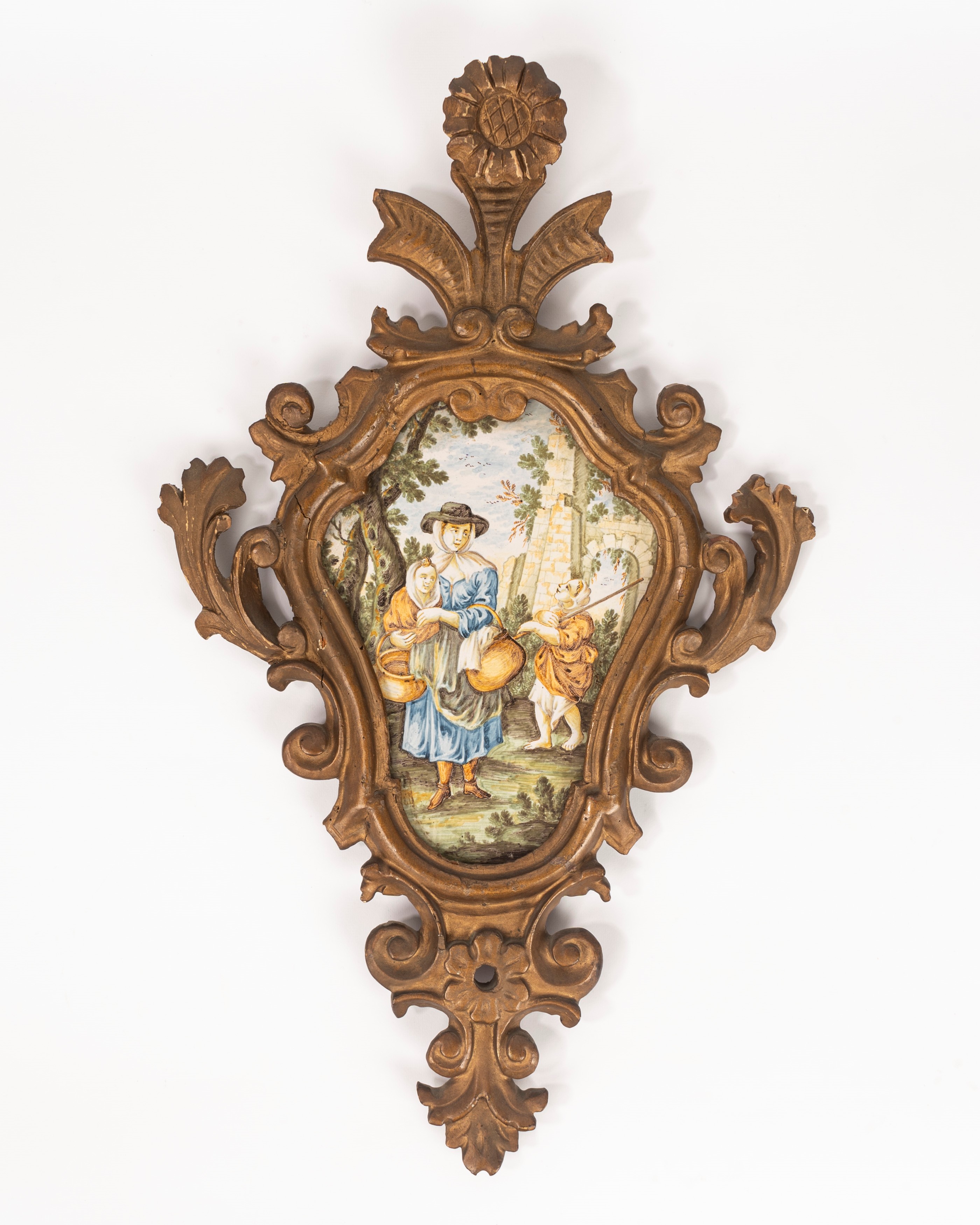 Coppia di Maioliche Sagomate, Manifattura Castelli, Secolo XVIII