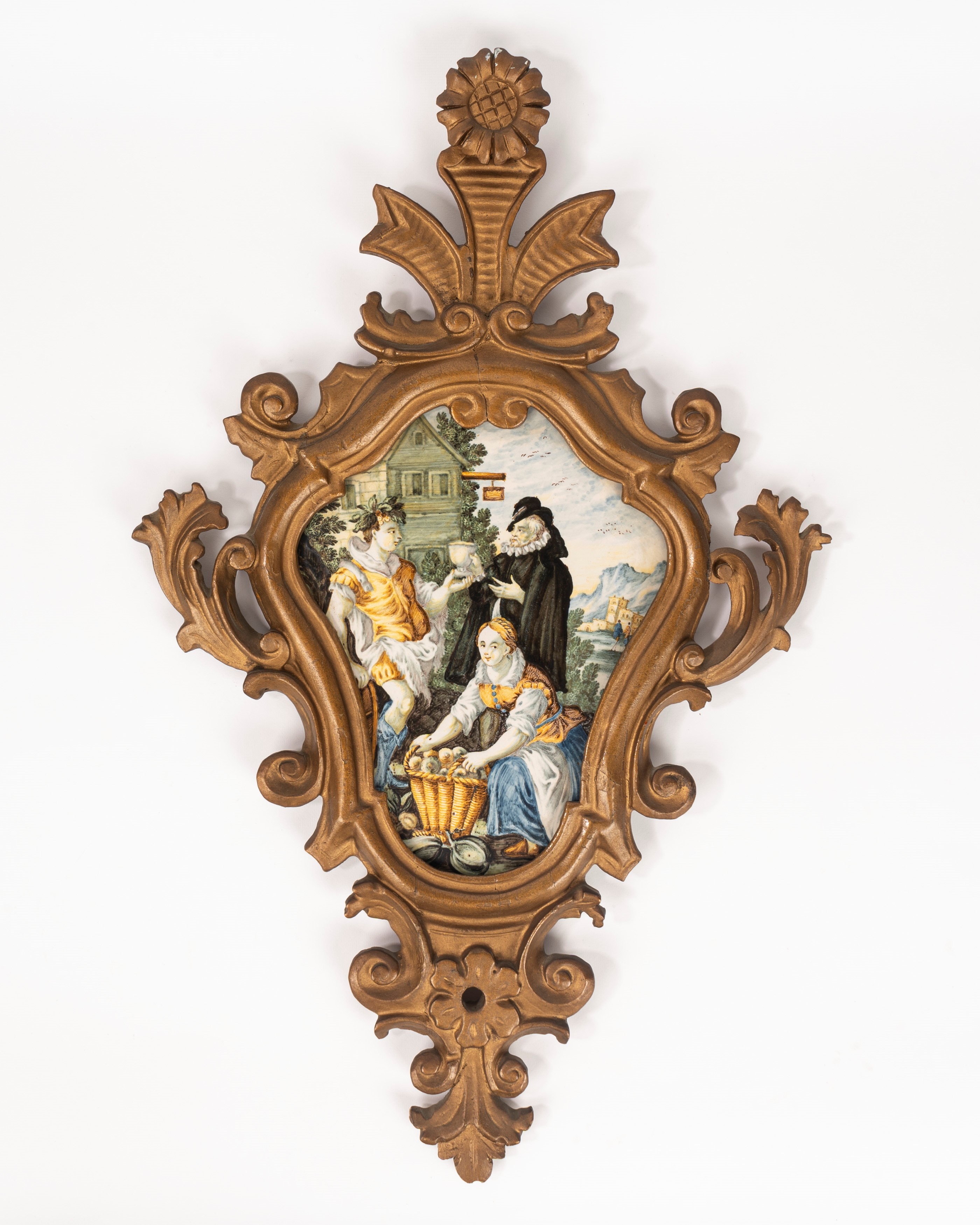 Coppia di Maioliche Sagomate, Manifattura Castelli, Secolo XVIII