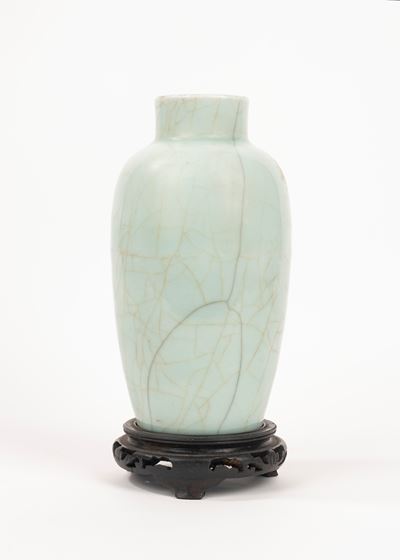 Vaso in Porcellana Celadon, Cina Dinastia Qing