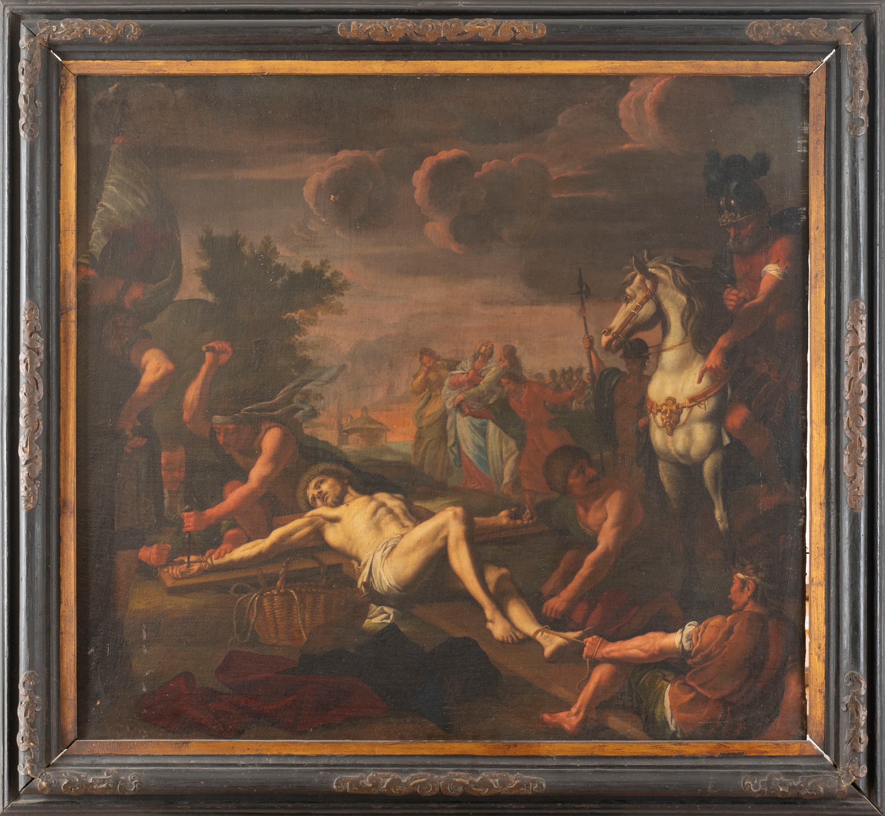 Scuola Italiana, Secolo XVII - Crocifissione, olio su tela