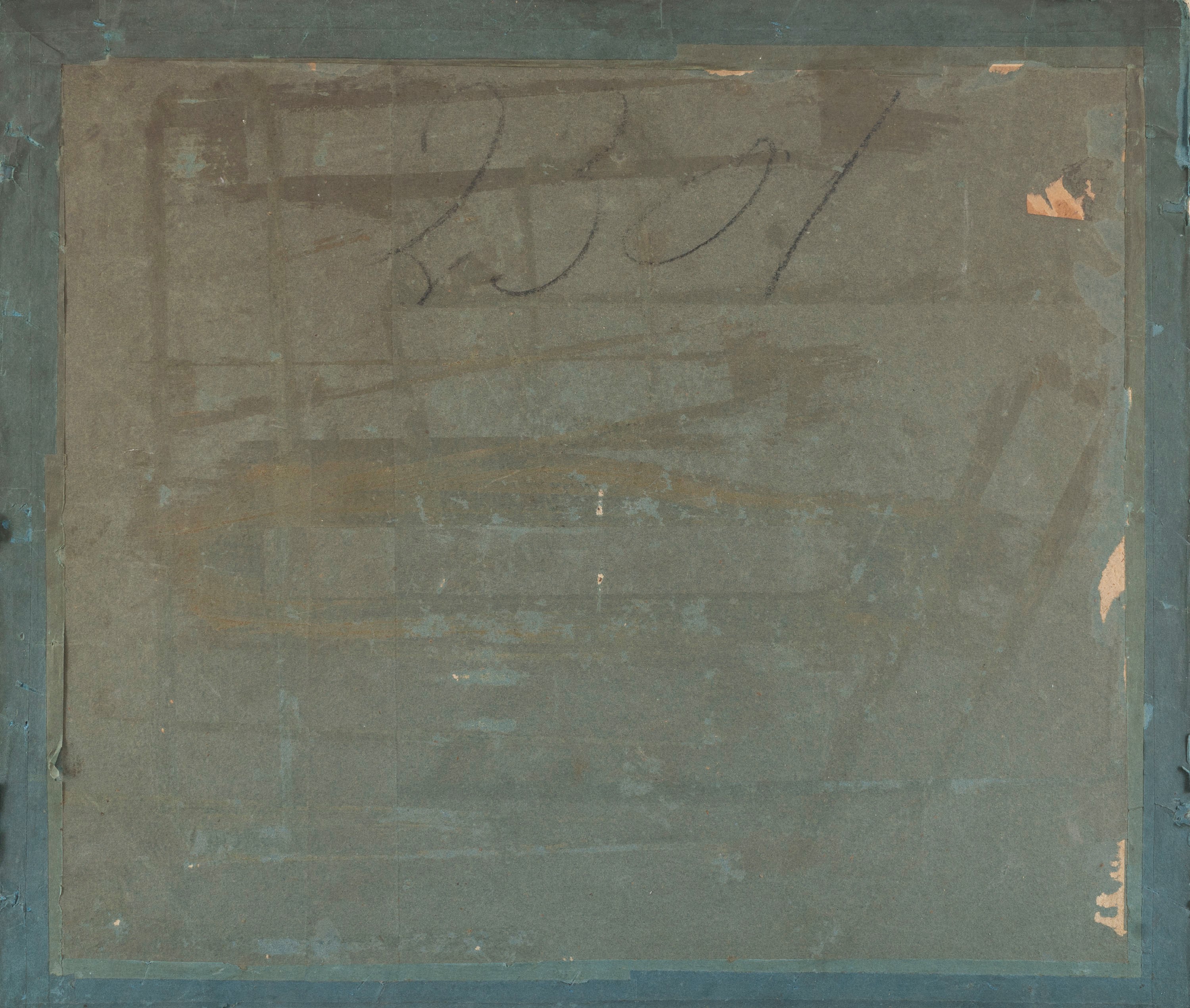 jules-fréDéric Bouchet - Bivio pompeiano, penna, inchiostro e acquerello su carta
