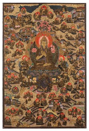A SILK THANGKA