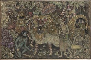 Painting on silk, Thailand, 19th century