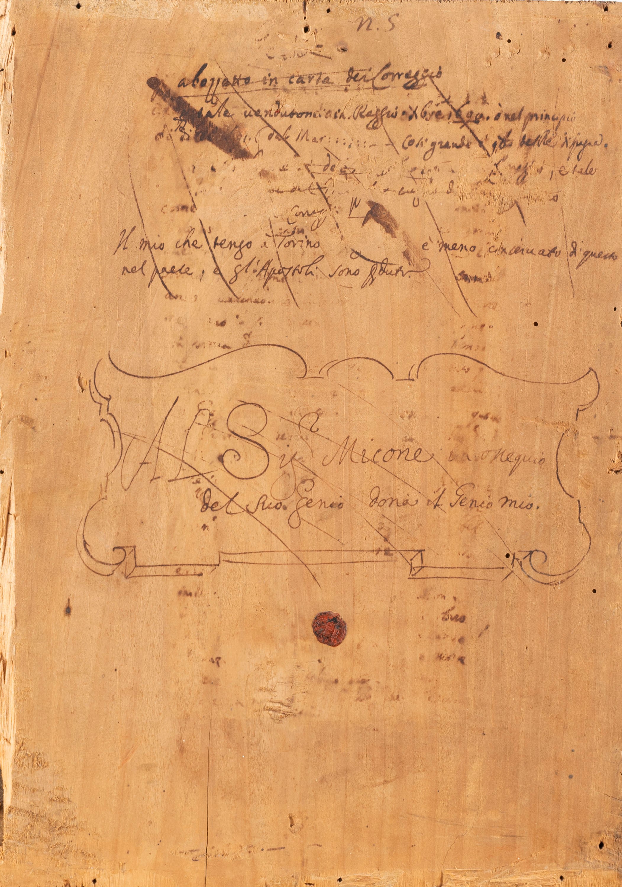 Scuola Emiliana, Secolo XVII, da Correggio - Autore sconosciuto, Cristo nell'orto, olio su carta ...