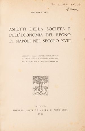 Aspetti della società e dell'economia del Regno di Napoli nel secolo XVIII.