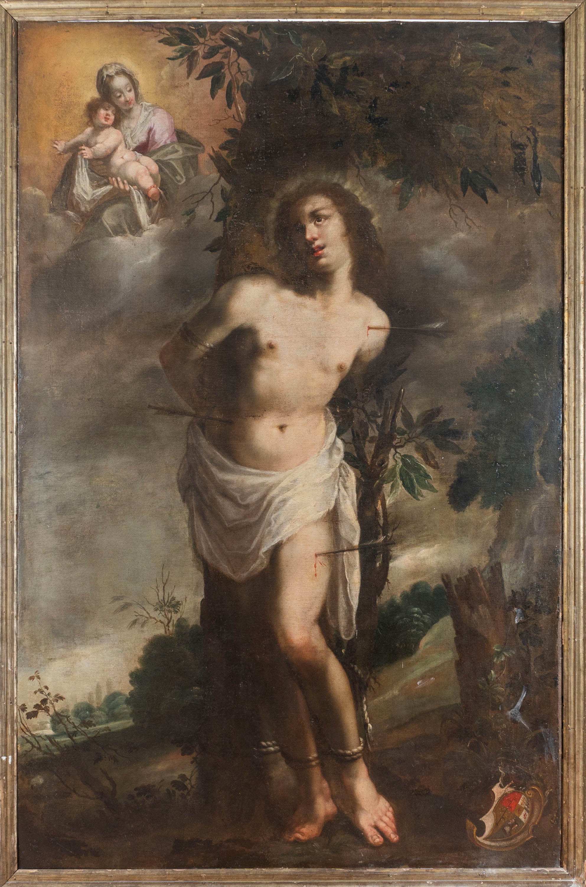 Denijs Calvaert - La visione di San Sebastiano, olio su tela