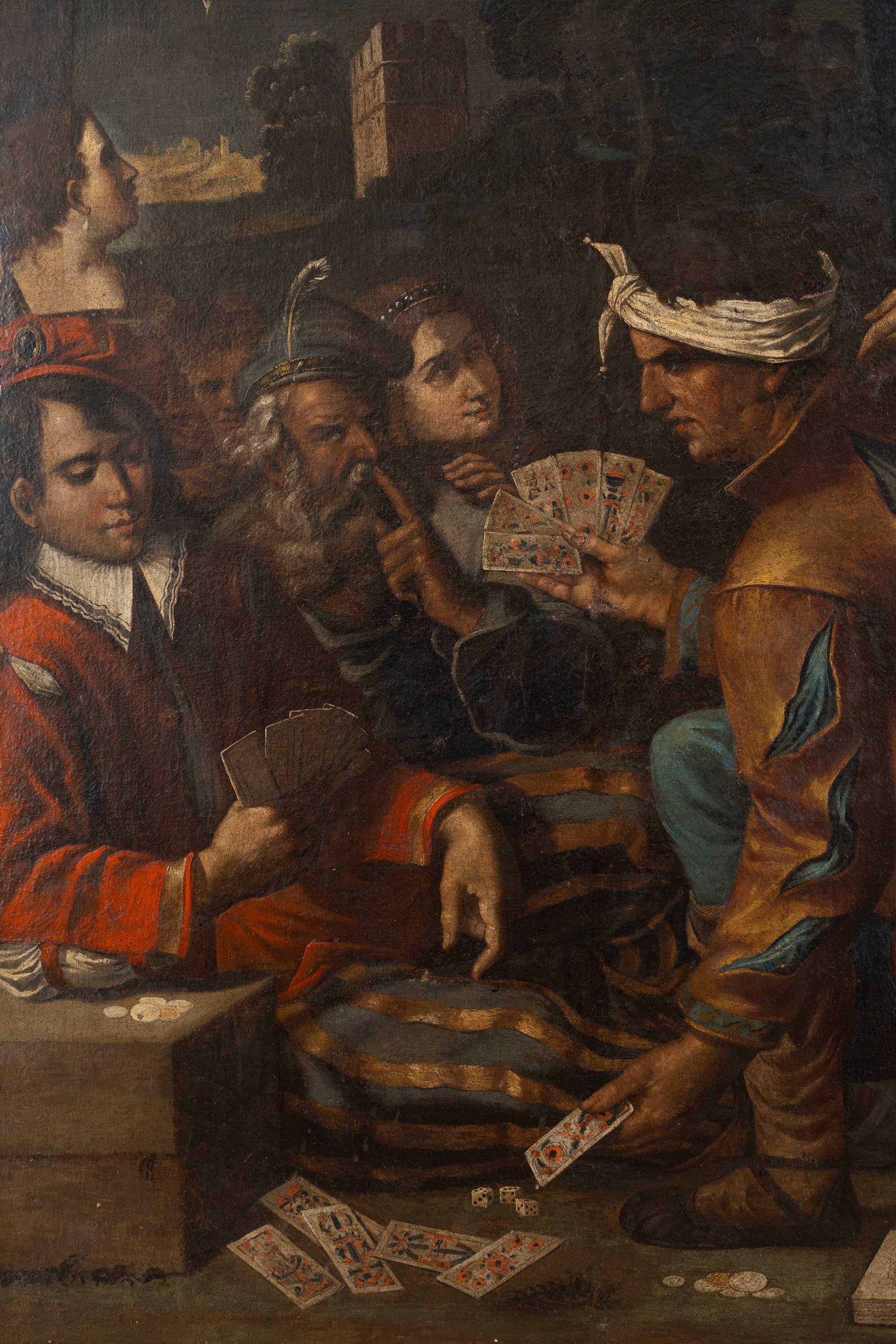Giuseppe Caletti - San Filippo Benizi fulmina i malviventi, olio su tela