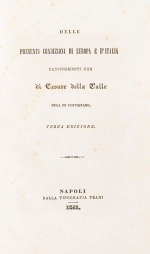 Of the present conditions of Europe and Italy. Reasoning two.