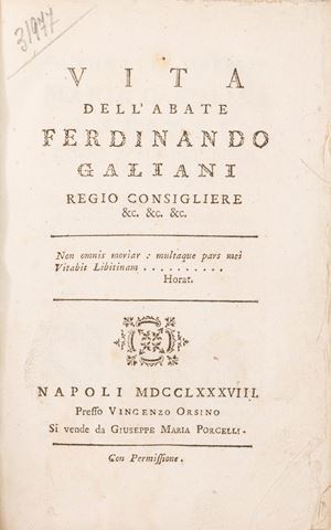 Luigi Diodati - Vita dell'abate Ferdinando Galiani.