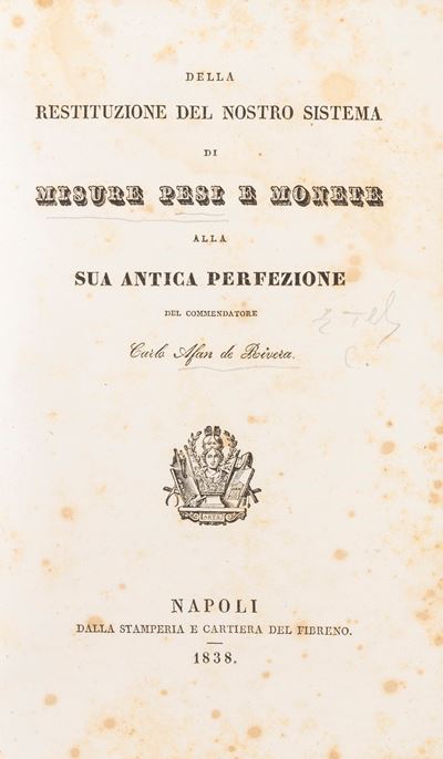 Della Restituzione del Nostro Sistema di Misure, Pesi alla Sua Antica Perfezione