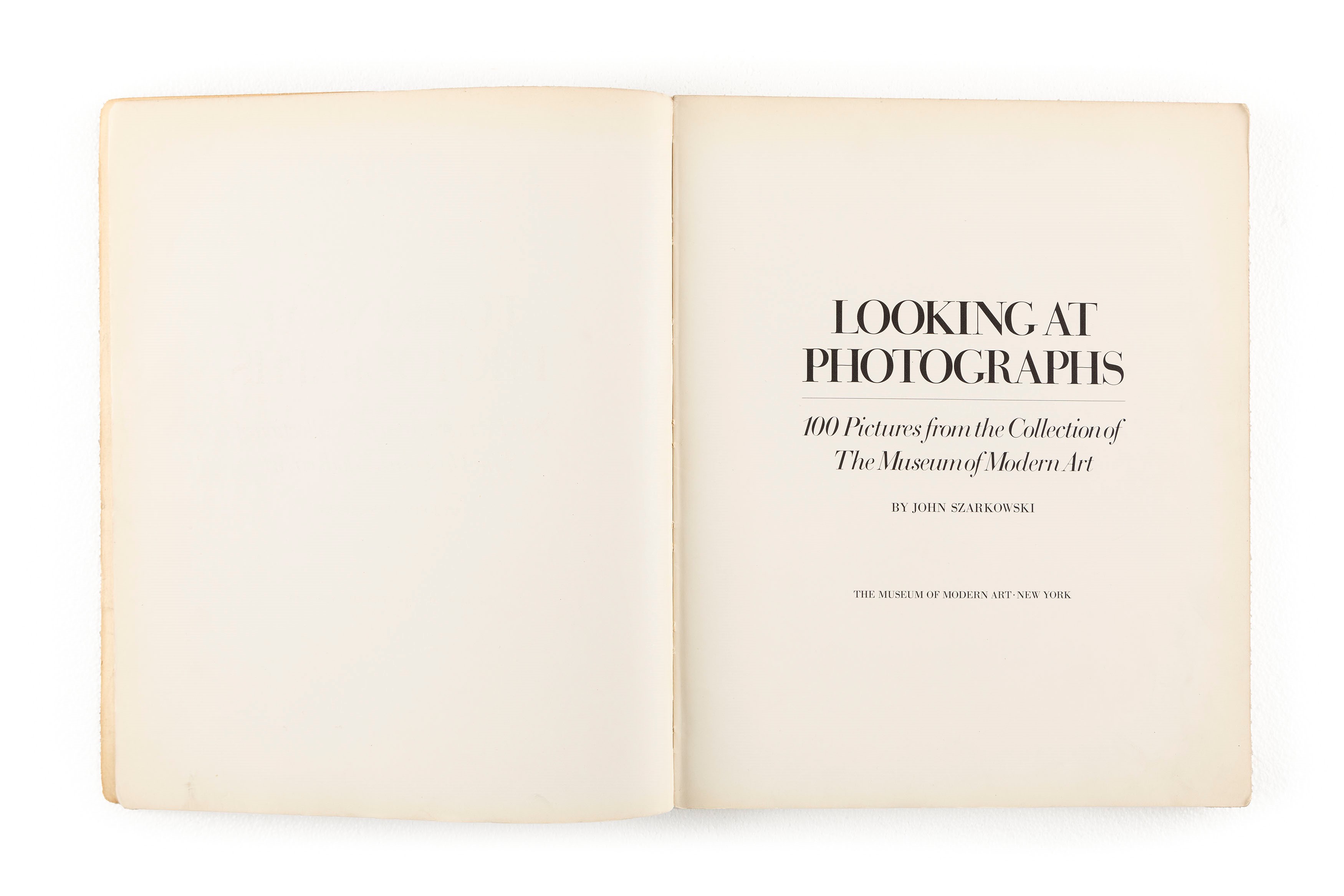 Looking At Photographs, 100 Pictures From The Collection Of The Museum Of Modern Art