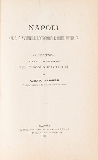 Napoli nel Suo Avvenire Economico ed Intellettuale.