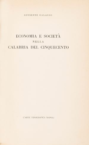 Economia e società nella Calabria del cinquecento.