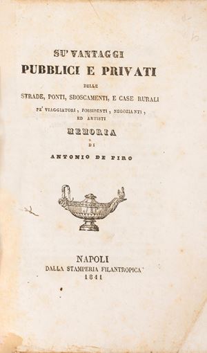Memoria riguardante le arti, le manifatture, e l'industria del Regno e su de' messi da praticarsi pel loro miglioramento, ed incoraggiamento.