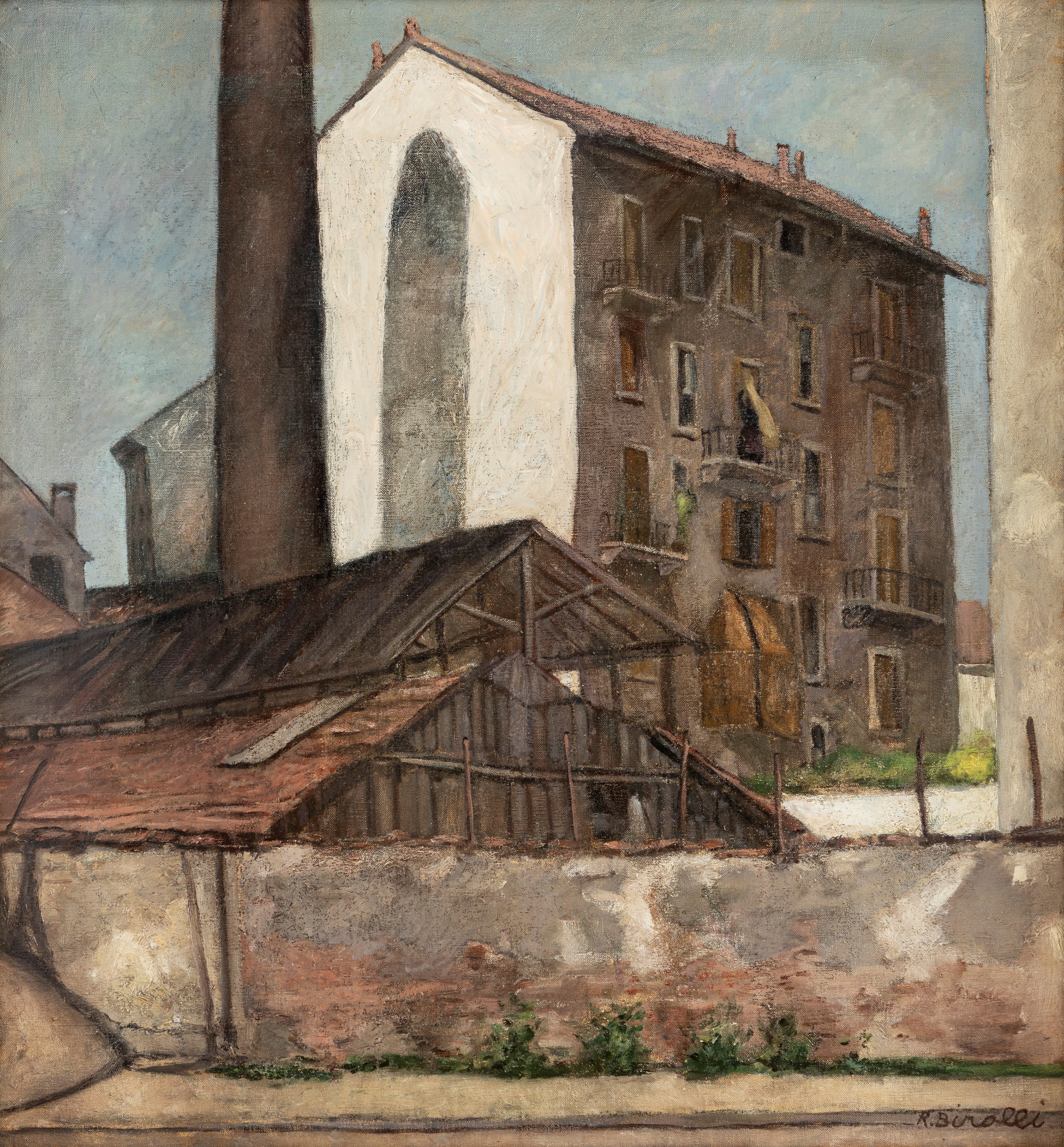 Renato Birolli - Il Bicchiere Verde (recto) ; Senza Titolo (verso)