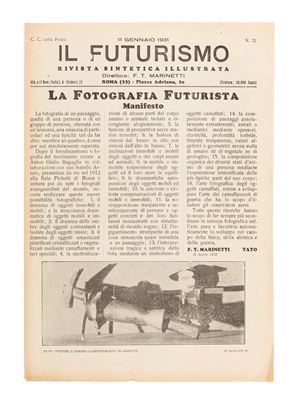 La fotografia futurista. Manifesto