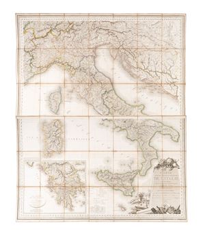 Statistical, political and mineralogic maps of Italy