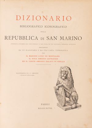 Iconographic bibliographic dictionary of the Republic of San Marino.