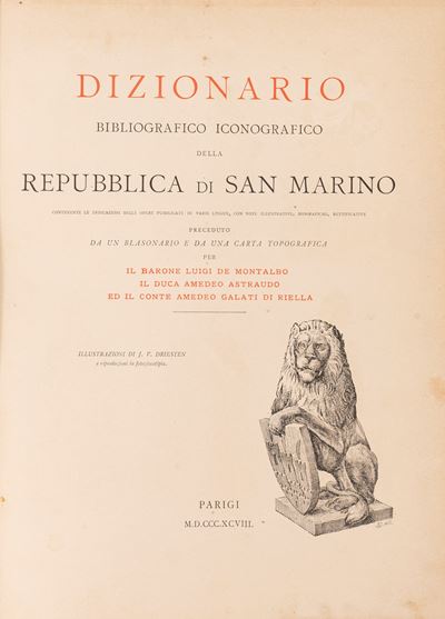 Dizionario Bibliografico Iconografico della Repubblica di San Marino.
