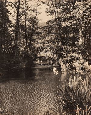Untitled (River scene with bridge)