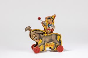 Pinocchio su asino