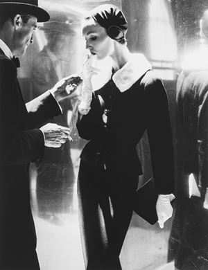 Night, Shining Wool and Towering Heel, Evelyn Tripp, suit by Handmacher, New York