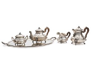 Tea and coffee service with tray