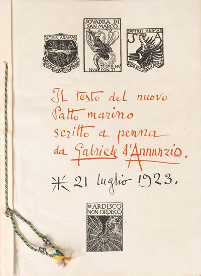 Il Testo del Nuovo Patto Marino. 11 Luglio 1923.