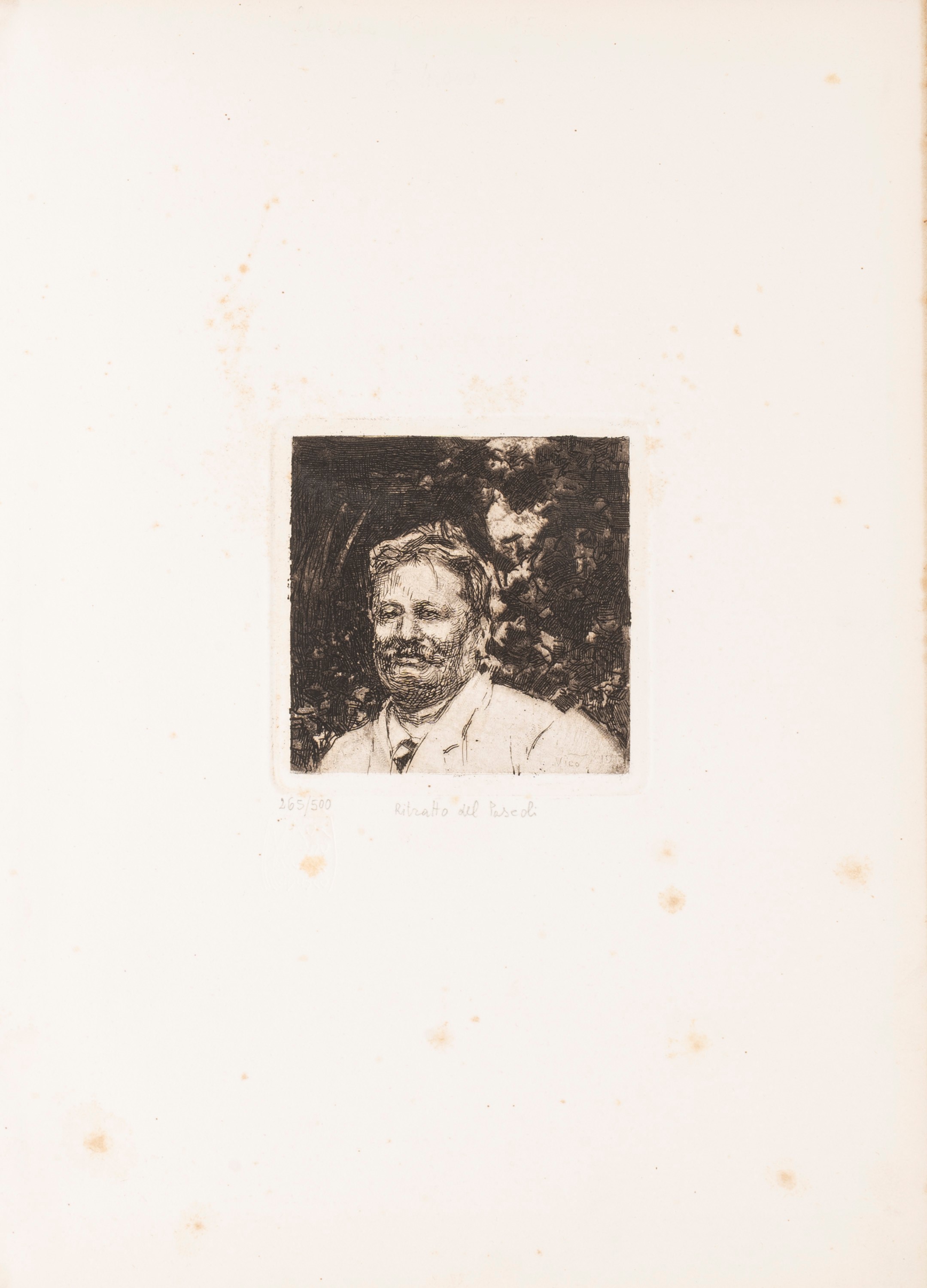 Pascoli, Giovanni - Pascoli, Albo pascoliano. Canti di Giovanni Pascoli, acqueforti di Vico Vigan...