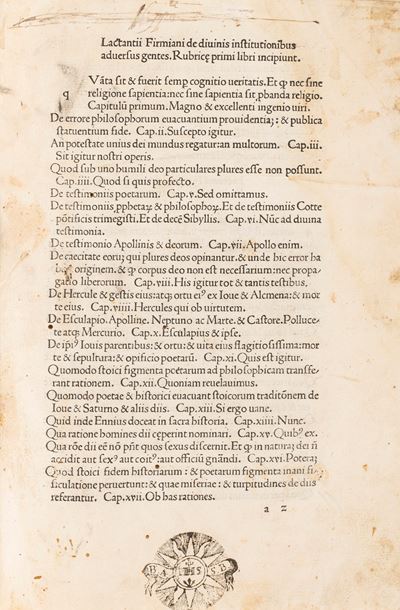 Lactantii Firmiani De Diuinis Institutionibus Aduersus Gentes