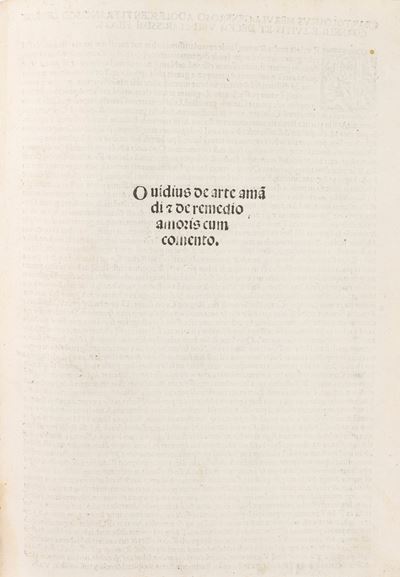 De Arte Amandi Et De Remedio Amoris Cum Comento