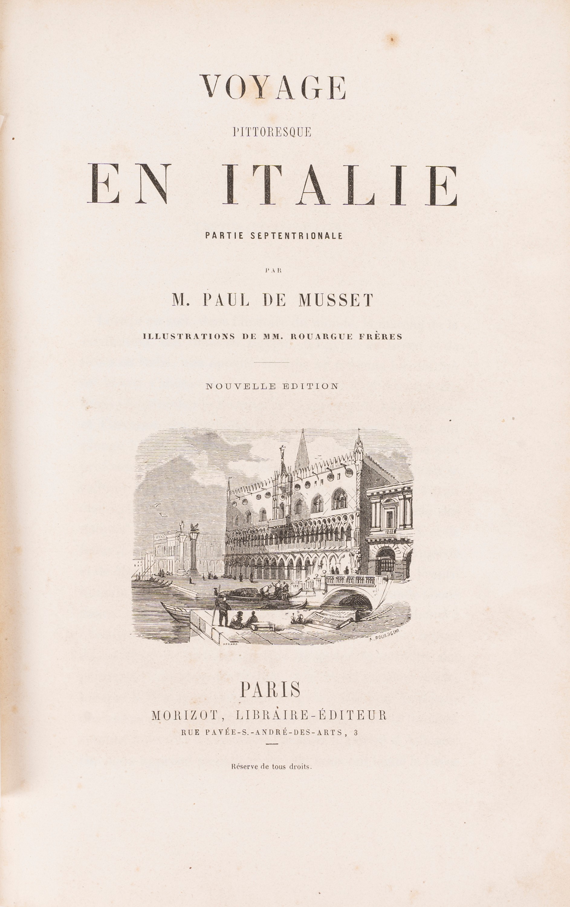De Musset, Paul - Voyage Pittoresque En Italie