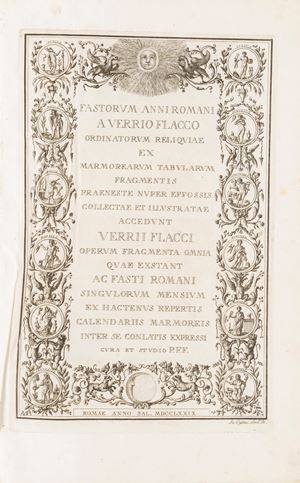 Fastorum anni Romani a Verrio Flacco ordinatorum reliquiae ex marmorearum tabularum fragmentis praeneste nuper eoffossis