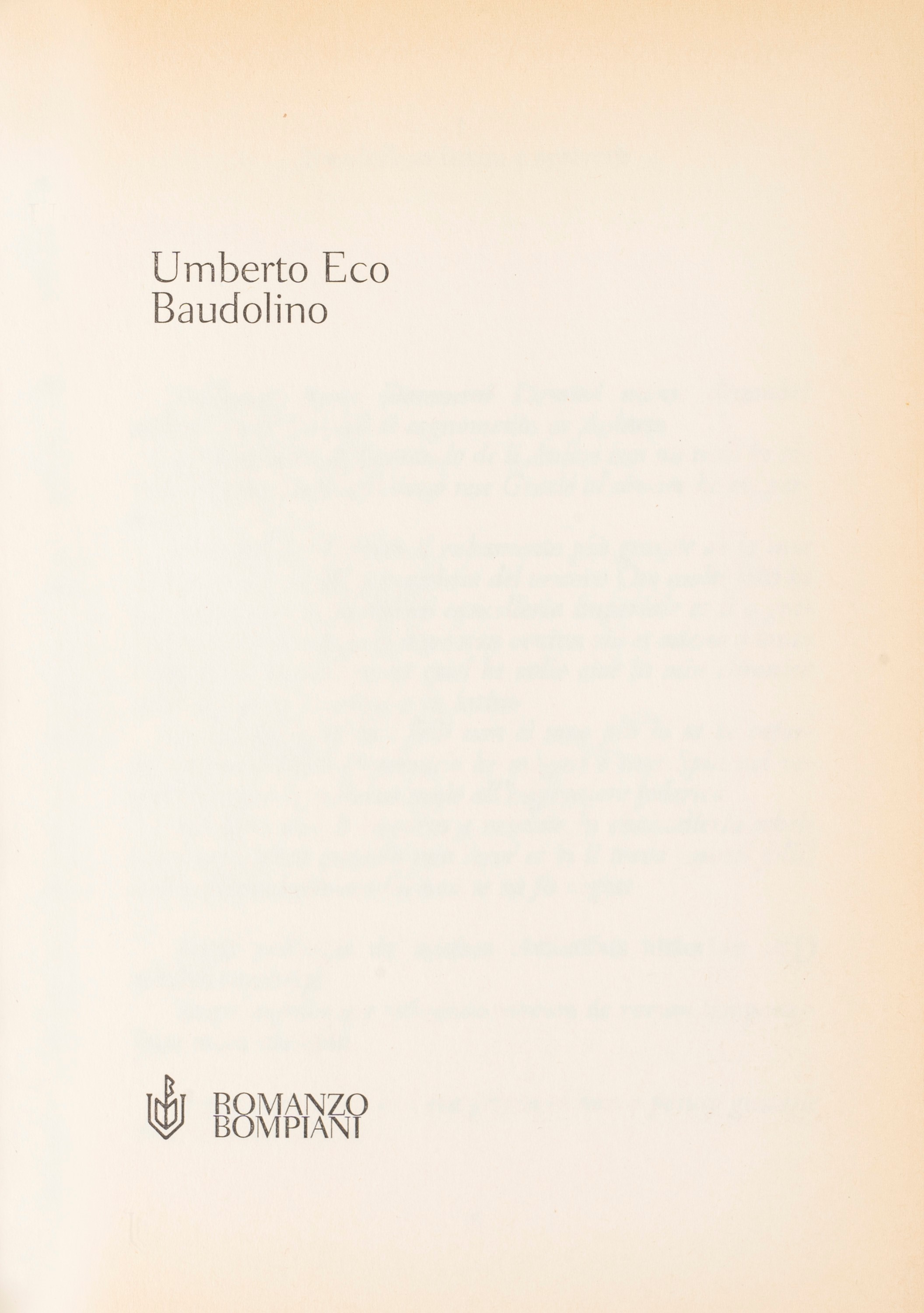 Umberto Eco - Baudolino
