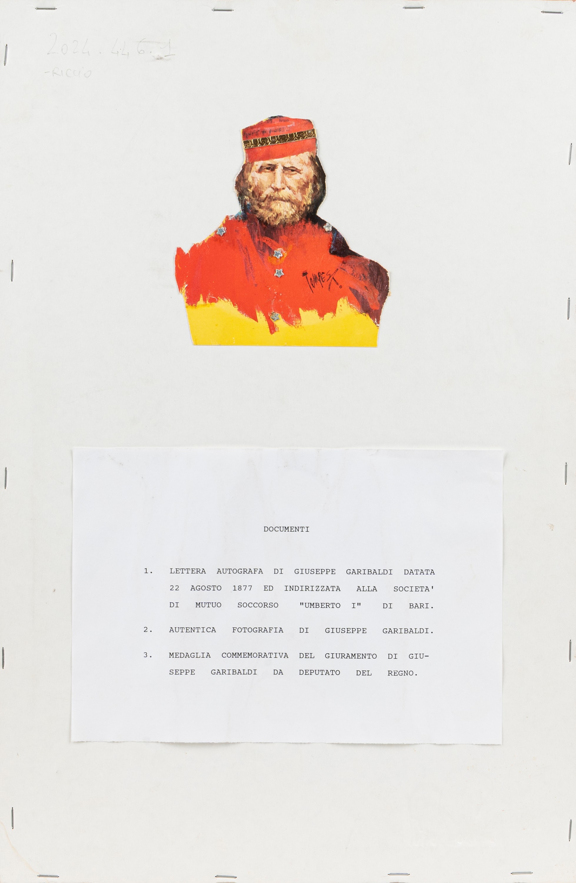 Garibaldi, Giuseppe - Lettera