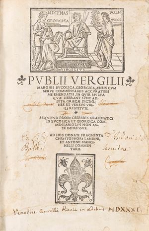 Virgilio, Publio Marone - Bucolica, Georgica, Aeneis cum servii commentariis accuratissime emendatis [...]