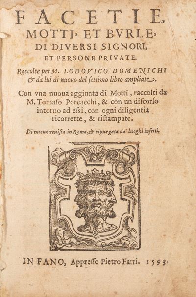 Domenichi, Facetie Motti et Burle di diversi Signori et persone private, 1593