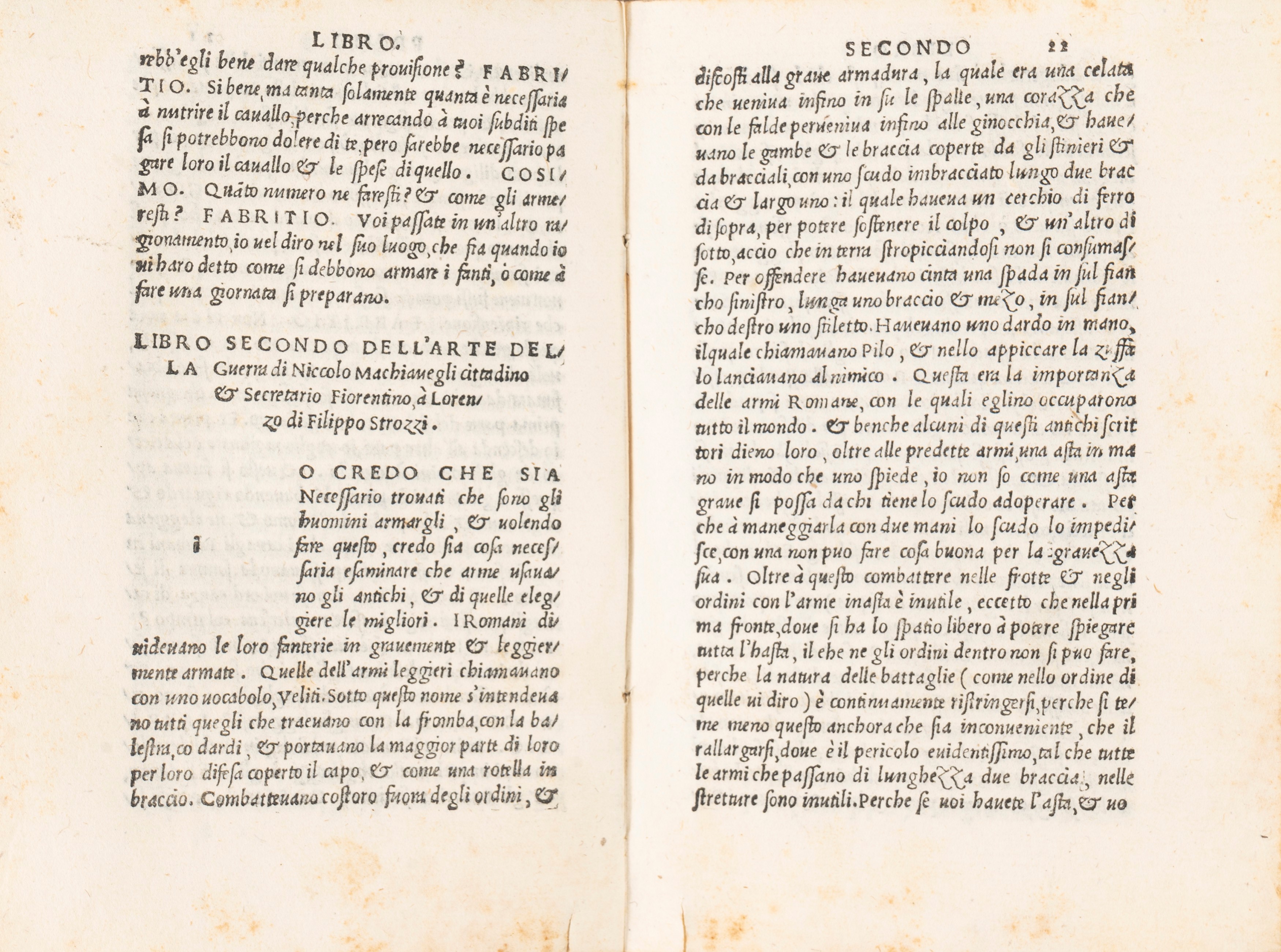 Niccolò Machiavelli - Libro della Arte della Guerra di Niccolo Machiauegli Cittadino Et Segretari...