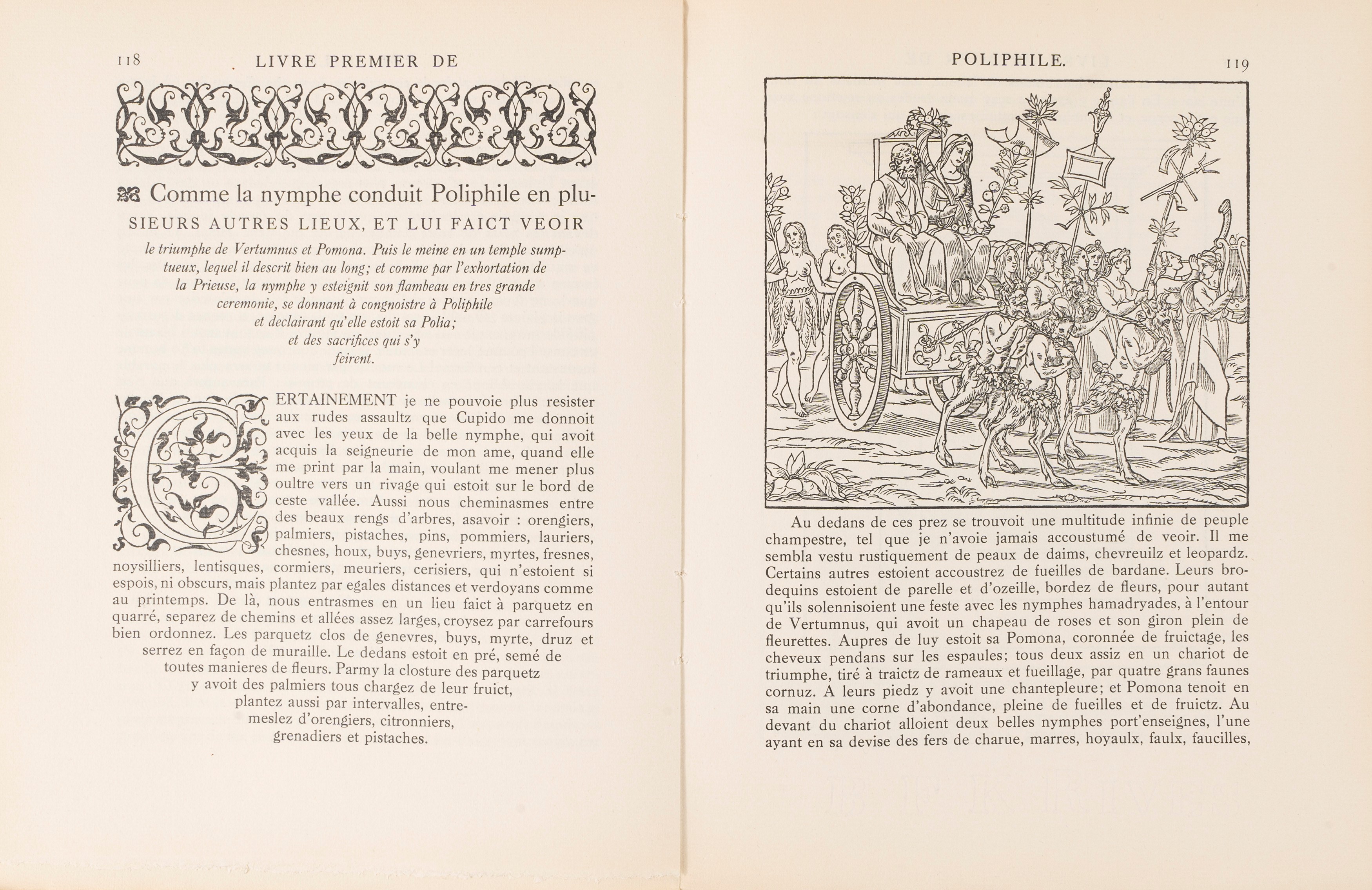 Colonna, Francesco - Le Songe De Poliphile. Hypnerotomachie Ou Discours Du Songe De Poliphile, Dé...