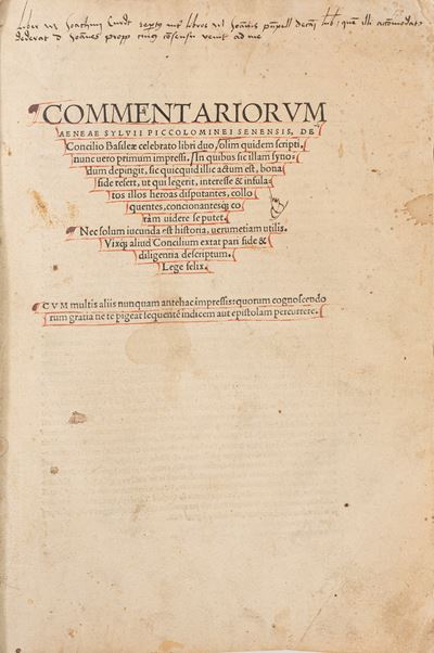 Commentariorum [...] De Concilio Basileae Celebrato Libri Duo, Olim Quidem Scripti Nunc Uero Prim...