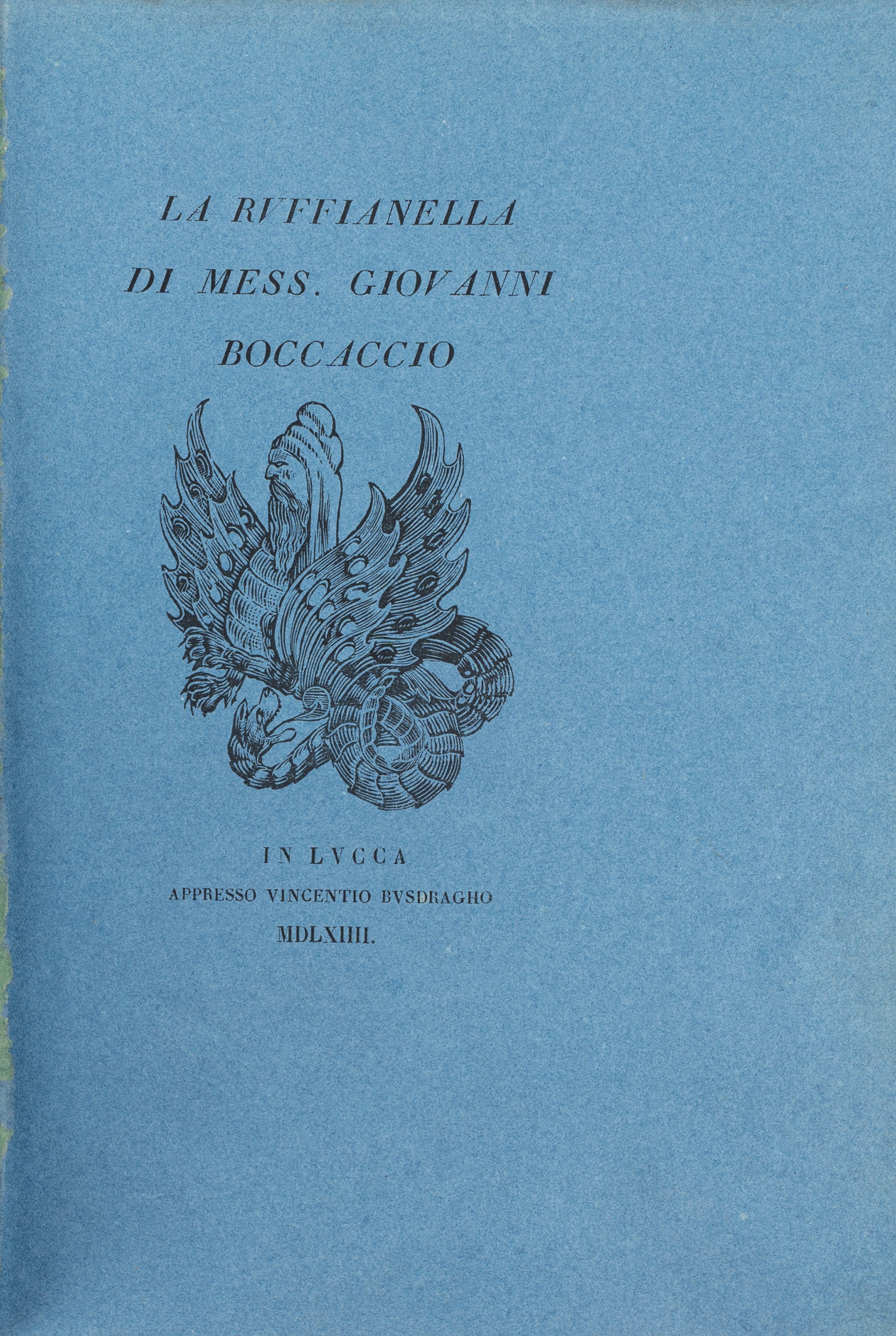 Giovanni Boccaccio - La Ruffianella, edizione ottocentesca del 1856