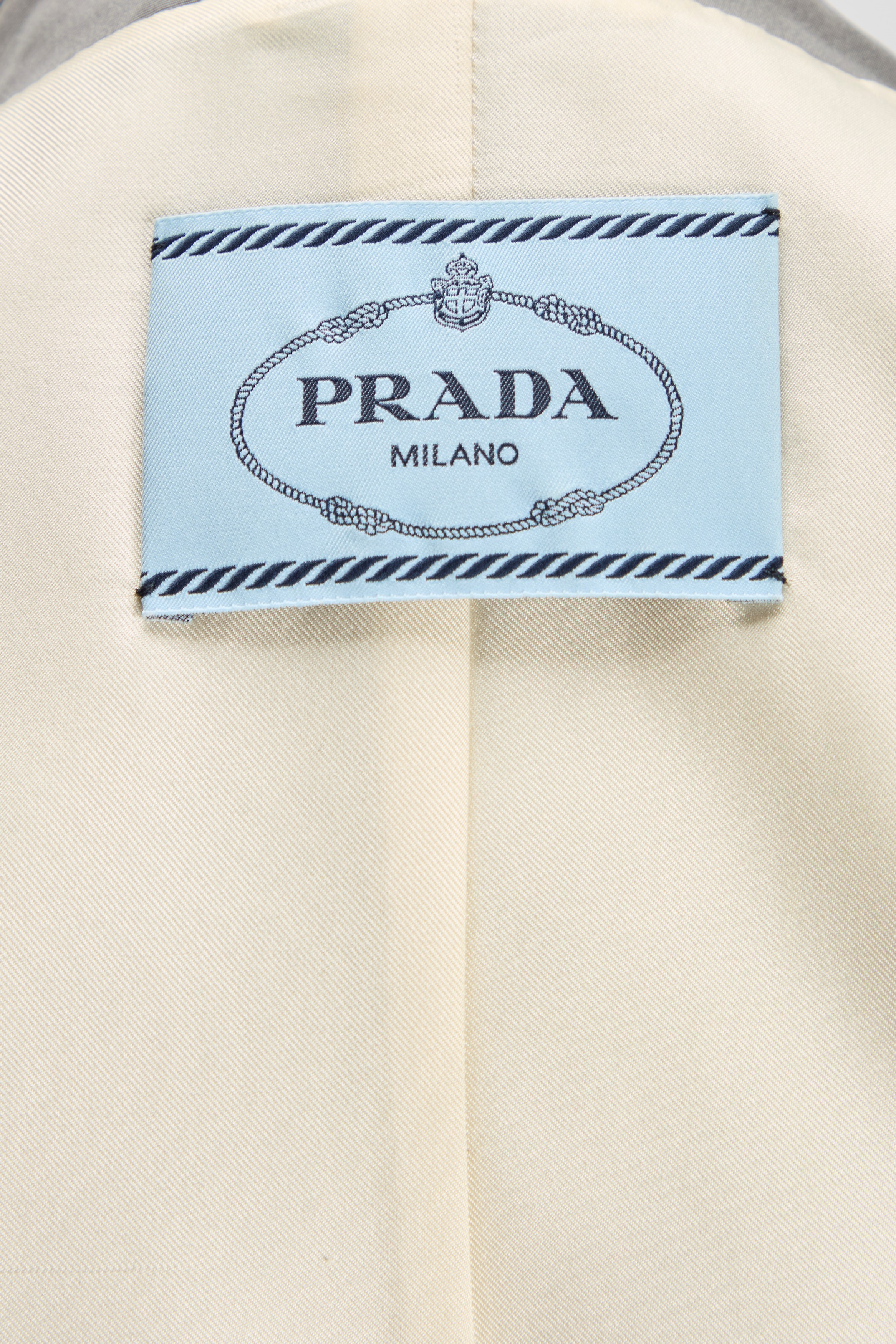 Prada - Giacca a manica lunga in seta e cotone con ricamo floreale