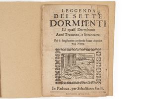 Agiografia cristiana - Leggenda dei sette dormienti li quali dormirono anni trecento, e settantatre: poi si suegliarono credendo hauer dormito una notte