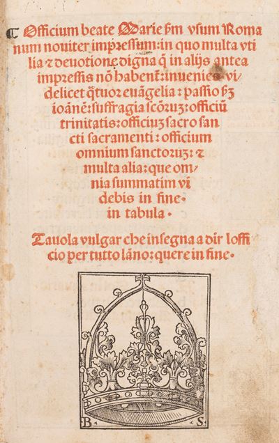 Officium Beate Marie Secundum Vsum Romanum Nouiter Impressum