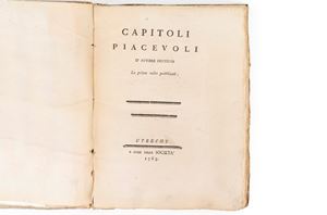 Capitoli piacevoli d'autore occulto. La prima volta pubblicati.