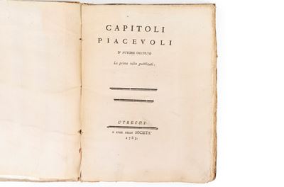 Capitoli piacevoli d'autore occulto, Milano, 1785