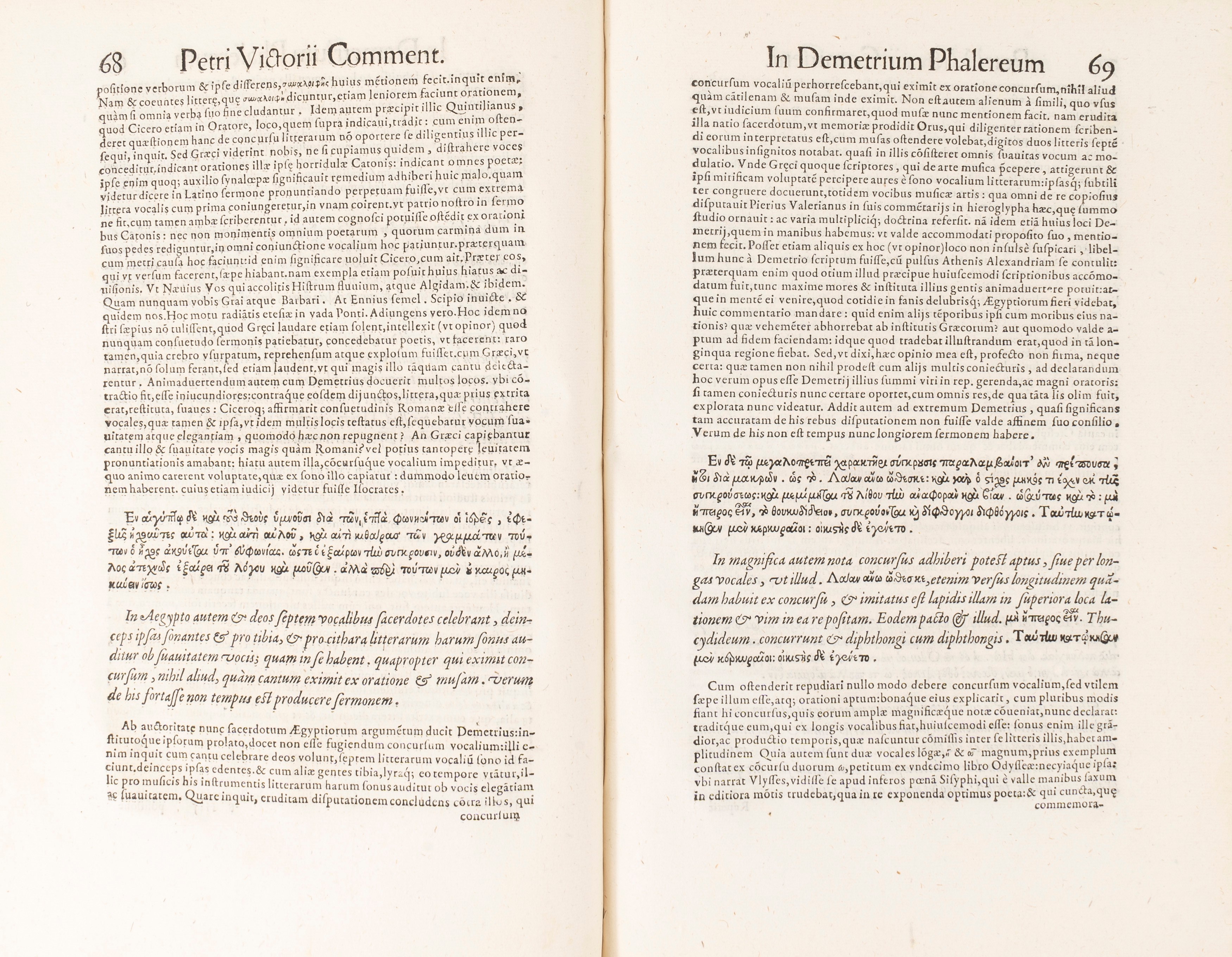 Vettori, Pietro, Demetrio Falereo - Vettori, Commentarii in librum Demetrii Phalerei De elocution...