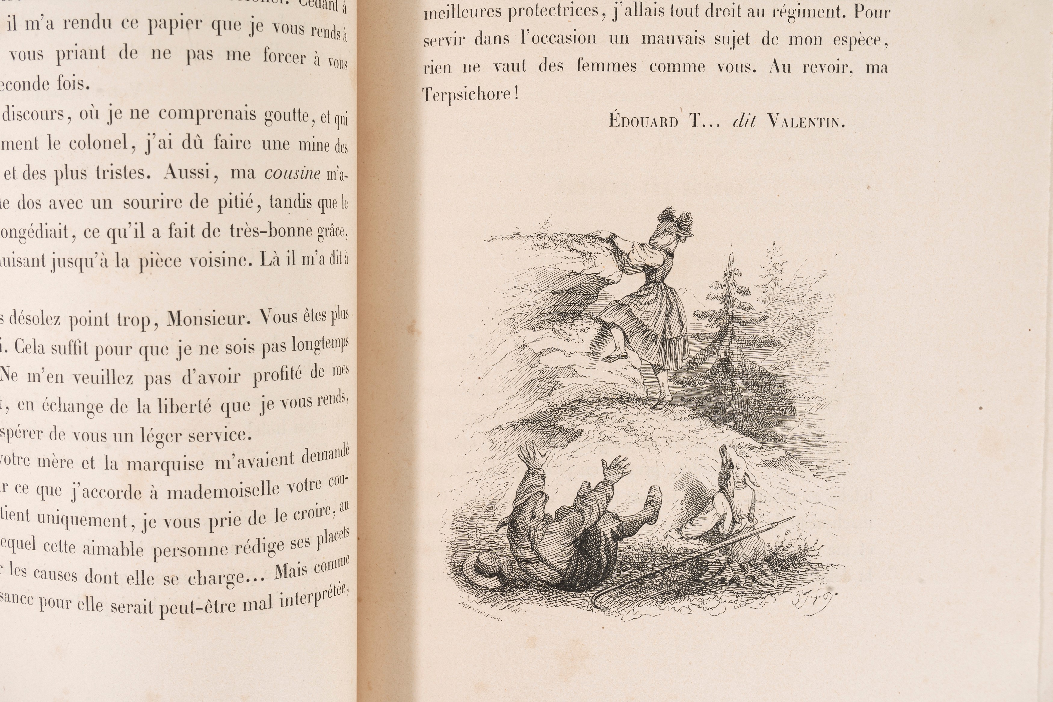Grandville, Jean - Jacques - Grandville, Cent Proverbes - 1845, Libro illustrato con 50 tavole in...